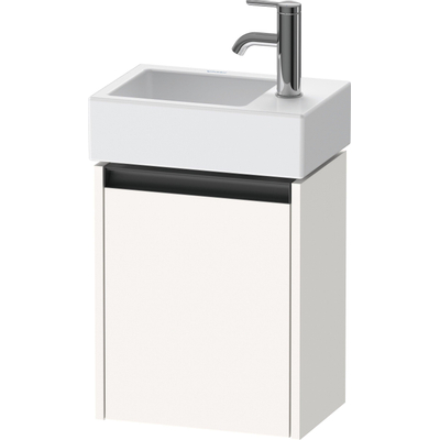 Duravit Ketho 2 wastafelonderbouwkast met 1 deur 36.4x23.8x44cm links, met greep antraciet wit supermat