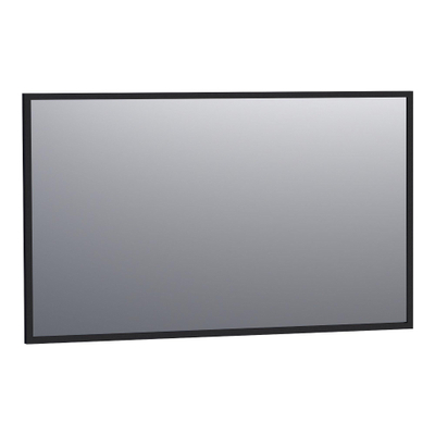 Saniclass Silhouette spiegel 120x70cm zonder verlichting rechthoek zwart OUTLETSTORE