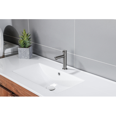 Fortifura Calvi Fonteinkraan - 14.4cm - opbouw - 1 gats - PVD geborsteld gunmetal OUTLETSTORE