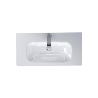 Duravit DuraStyle meubelwastafel Compact met overloop met 1 kraangat 78.5x40cm met wondergliss wit