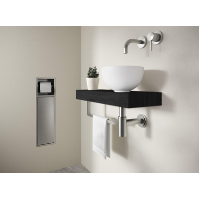 Looox Closed closetborstel / rolhouder - rvs geborsteld