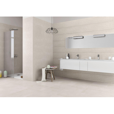 Cifre Ceramica Neutra wand- en vloertegel - 30x60cm - 9mm - Rechthoek - Betonlook - Creme mat