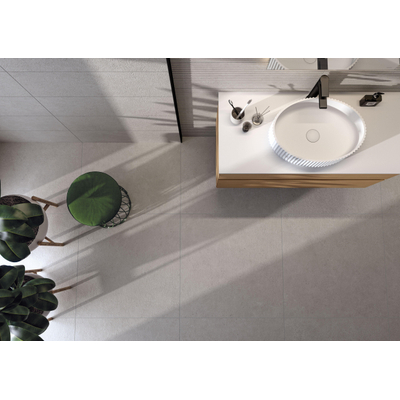 Cifre Ceramica Borneo wand- en vloertegel - 75x75cm - gerectificeerd - Betonlook - Pearl mat (grijs)