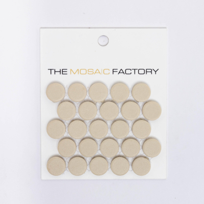 SAMPLE The Mosaic Factory London mozaïektegel 1.9x0.5x0.5cm voor vloer voor binnen en buiten Rond Keramiek Wit