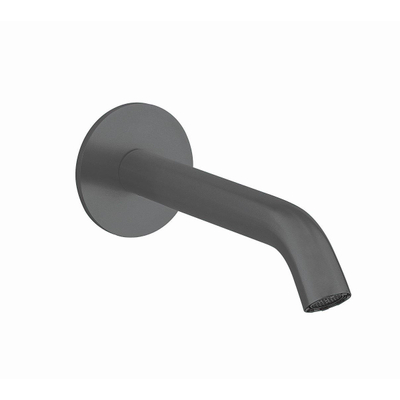 Crosswater 3ONE6 Baduitloop inbouw - uitloop 15cm - wand - slate (gunmetal)