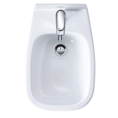 Duravit D Code wandbidet 35.5x54.5cm met kraangat met overloop wit