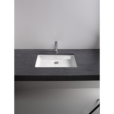 Duravit 2nd floor onderbouwwastafel zonder kraanvlak m. bevestiging 55.5x38cm m. WG wit