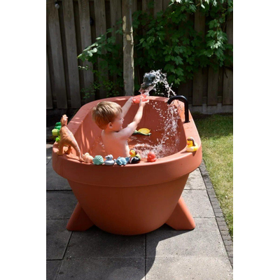 Gardentub vrijstaand (tuin)bad - 194x94x66cm - kunststof - geschikt voor buiten - mat terracotta
