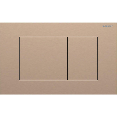 Geberit Sigma40 bedieningsplaat - 2-toets spoeling - vierkant - RVS - geborsteld roodgoud