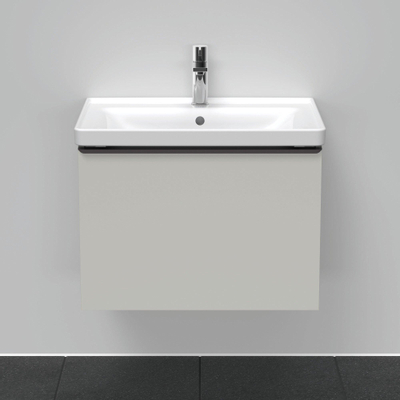 Duravit D-Neo wastafelonderkast 63.4x44x45.2cm 1 lade met softclose Betongrijs Mat