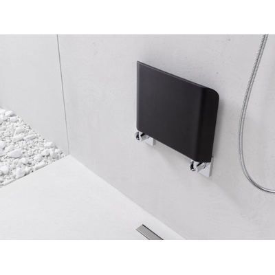 Emco System 2 klapzitje zonder rugleuning zwart/chroom