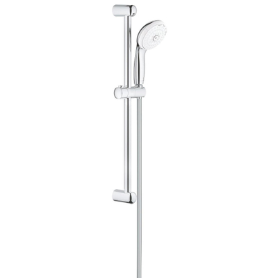 GROHE New Tempesta 100 Glijstangset - 60cm - ronde handdouche - 4 straalsoorten - gladde doucheslang - chroom/wit