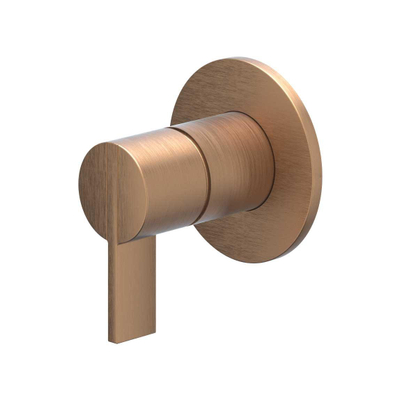 IVY Pact Afbouwdeel - voor inbouw douchemengkraan - eenhendel - ronde rozet - Geborsteld mat koper PVD