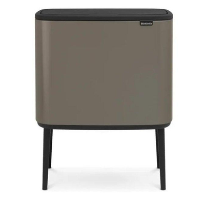 Brabantia Bo Touch Bin Afvalemmer - 3x11 liter - 3 kunststof binnenemmers - platinum