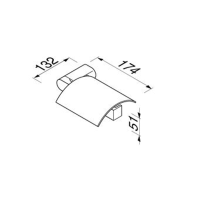 Geesa Wynk closetrolhouder rechts met klep chroom