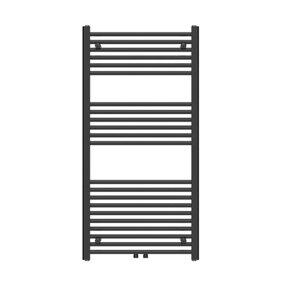 Adema Basic radiator 60x120cm recht middenaansluiting mat zwart