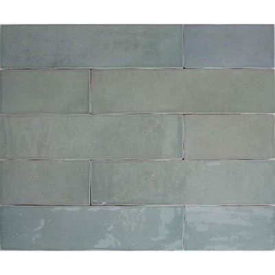 SAMPLE Douglas Jones Atelier Wandtegel 6x25cm 10mm witte scherf Vert D'Eau