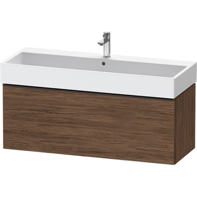 Duravit D-Neo wastafelonderkast 118.4x44x44.2cm 1 lade Noten (donker) Mat