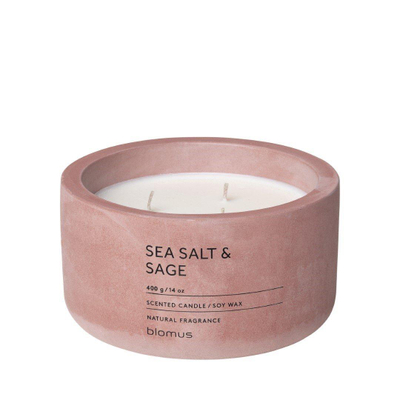 Blomus Fraga Geurkaars - sea salt/ sage hoogte 6.5cm - diameter 13cm - withered rose