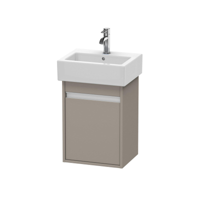 Duravit Ketho Wastafelonderkast 40x32x55cm Standaard greep spaanplaat Basalt Mat