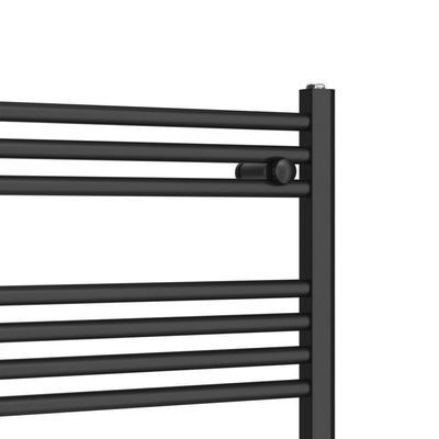 Adema Basic radiator 60x100cm recht middenaansluiting mat zwart OUTLETSTORE