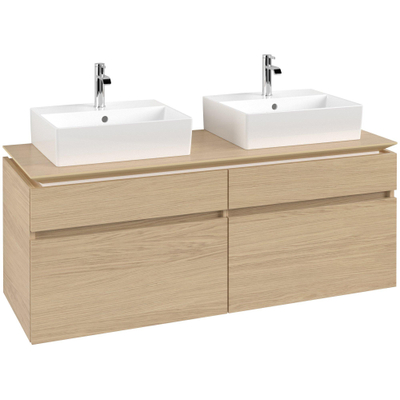 Villeroy & Boch Legato wastafelonderkast 140x55cm 4 lades Nordic oak