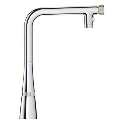 GroheZedra SmartControlkeukenmengkraan l-uitloop uittrekbare dual spray chroom