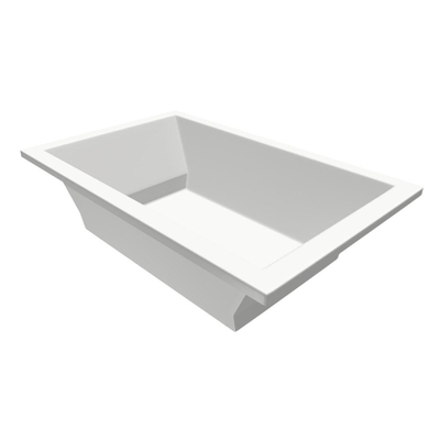 Xenz Society ligbad - 190x120cm - met overloop - zonder afvoer - Acryl Wit