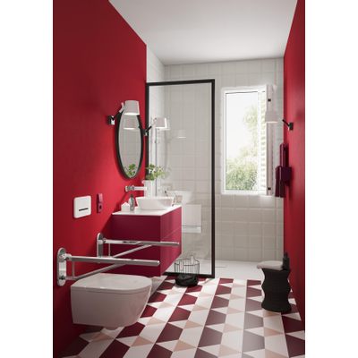 Villeroy & Boch Vicare douchez. opklapb.+softclose functie aluminium wit