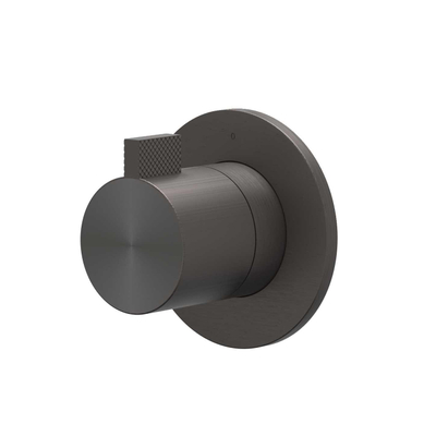 IVY Tribe Afbouwdeel - voor inbouwstopkraan - Symmetry - rond rozet - RVS316 geborsteld carbon black PVD