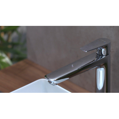 Hansgrohe Talis E wastafelkraan verhoogd 240 met waste mat wit