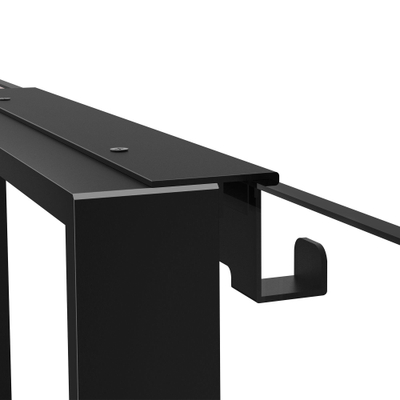 Fortifura Galeria schap met 4 haken - voor douchewand - 50x50x6.5cm - mat zwart