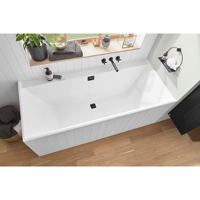 Villeroy & Boch Collaro bad 180x80cm mat zwart - stone white