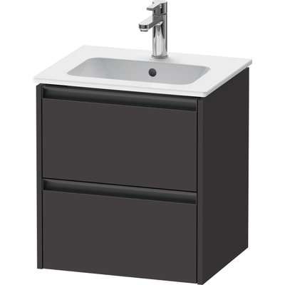 Duravit Ketho.2 wastafelonderkast 51x42x54.9cm geschikt voor 1 waskom Spaanplaat Grafiet Mat