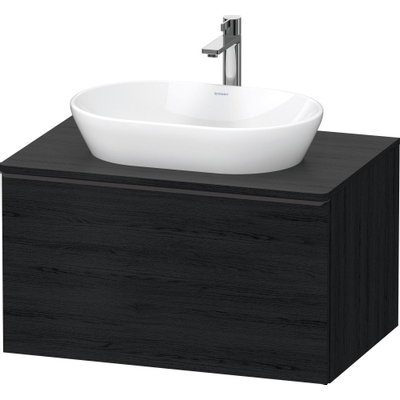 Duravit D-Neo wastafelonderkast 80x45.9x55cm 1 lade Eiken (zwart) Mat