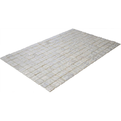 SAMPLE - The Mosaic Factory Valencia mozaïektegel - 32.8x51.8cm - Wandtegel - vierkant - 3D Icy Pearl