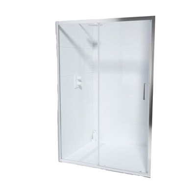 FugaFlow ID06 Quick Fit Schuifdeur - 130x190cm - 6mm veiligheidsglas - alu profiel - anti kalk - chroom
