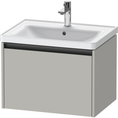 Duravit Ketho 2 wastafelonderbouwkast met 1 lade 63.4x45.5x44cm met greep antraciet betongrijs mat