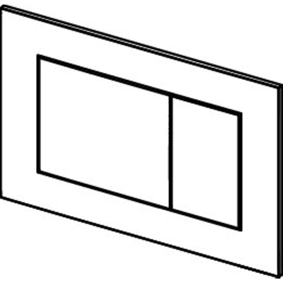 Tece Now bedieningsplaat voor duospoeltechniek grafiet metallic