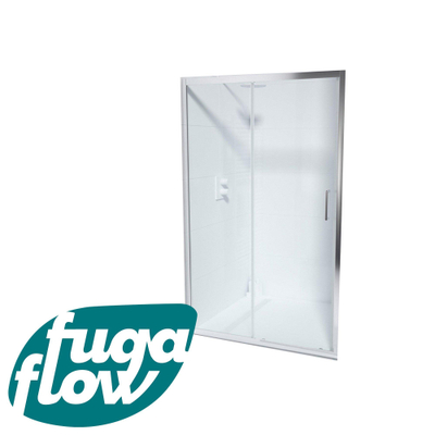FugaFlow ID06 Quick Fit Schuifdeur - 120x190cm - 6mm veiligheidsglas - alu profiel - anti kalk - chroom