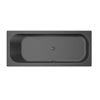 Xenz Aruba ligbad - 190x80cm - met overloop - zonder afvoer - Acryl Ebony mat