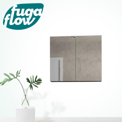 FugaFlow Eccelente Arredo spiegel badkamer spiegelkast - 80x70cm - zwartbruin