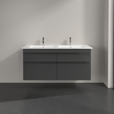 Villeroy & Boch Venticello wastafelonderkast 125.3x59cm 4x lade glossy grey