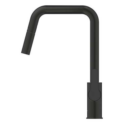 GROHE Start QuickFix Keukenkraan - met uittrekbare handdouche - met dual spray - voorsprong 22.1cm - matte black