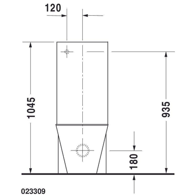 Duravit Starck 1 duoblokpot diepspoel universeel zonder reservoir wit