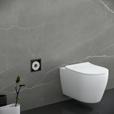 FugaFlow Eccelente Acces Inbouw Reserve toiletrolhouder - mat zwart -