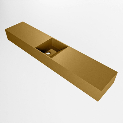 Mondiaz TYNE Fontein - 110x23x12cm - wasbak midden - zonder kraangaten - solid surface - Oro
