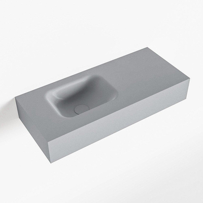 Mondiaz LEX Fontein - 70x30x12cm - wasbak Links - zonder kraangaten - solid surface - Plata