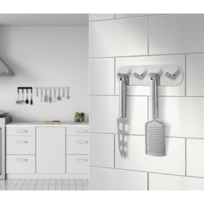 Smedbo Beslagsboden Handdoekhouder - 19.2x4.8x3cm - zelfklevend - RVS Geborsteld Edelstaal