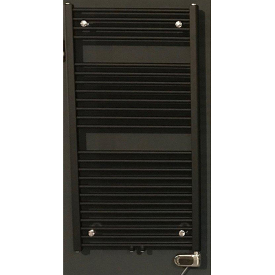 Instamat Robina Elektrische Handdoekradiator 149x60cm met 4 aansluitingen ½ incl. wandconsoles soft zwart